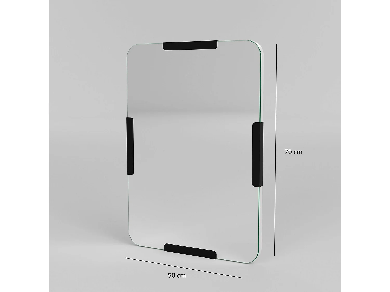 Miroir d'entrée mural avec détails noirs 70 cm CODY