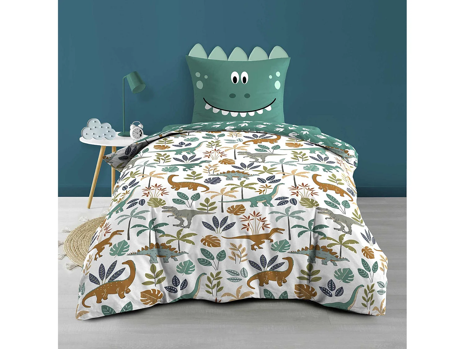 Parure de lit enfant réversible 140x200 coton Douceur d'Intérieur Dina