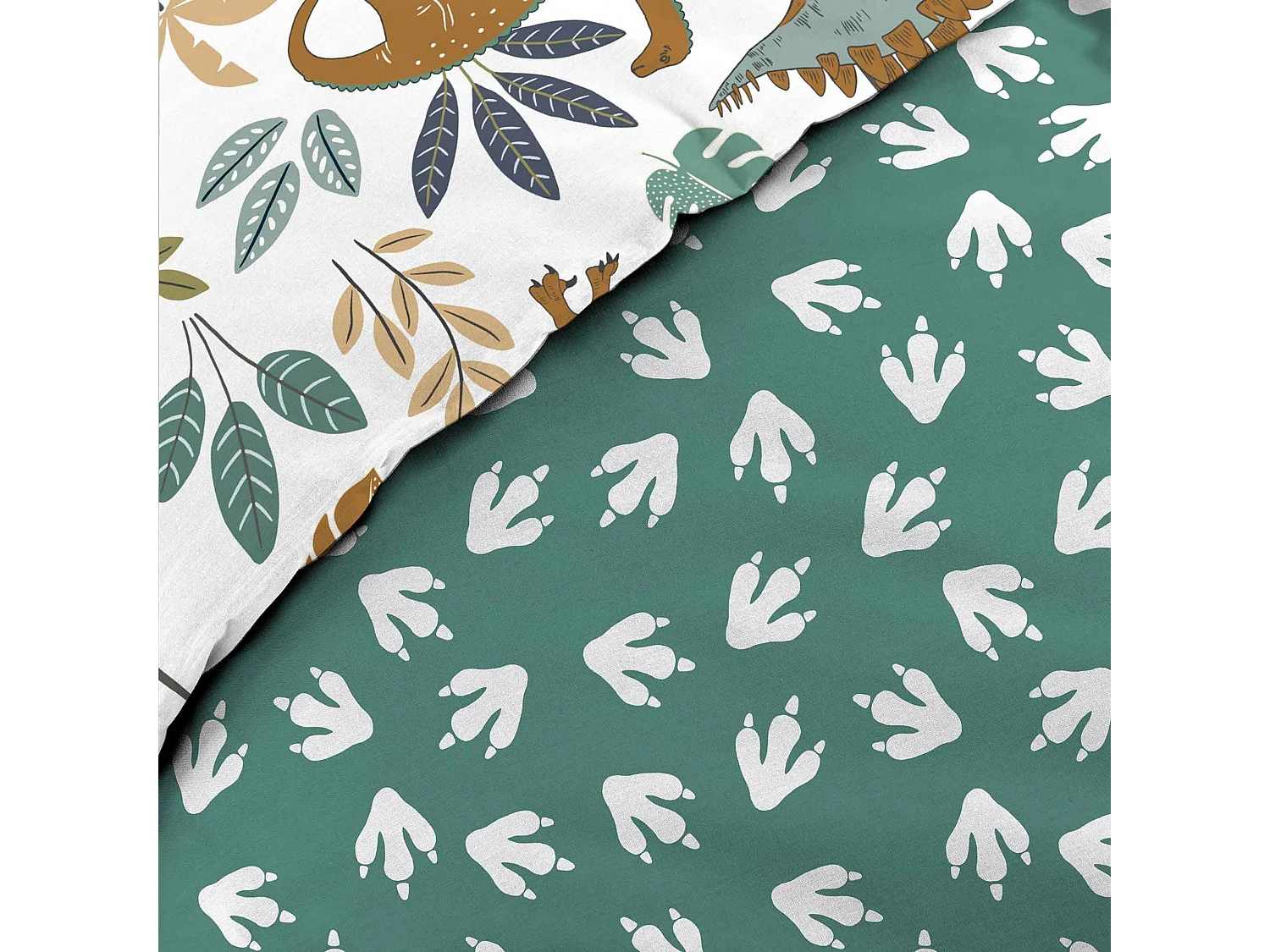 Parure de lit enfant réversible 140x200 coton Douceur d'Intérieur Dina