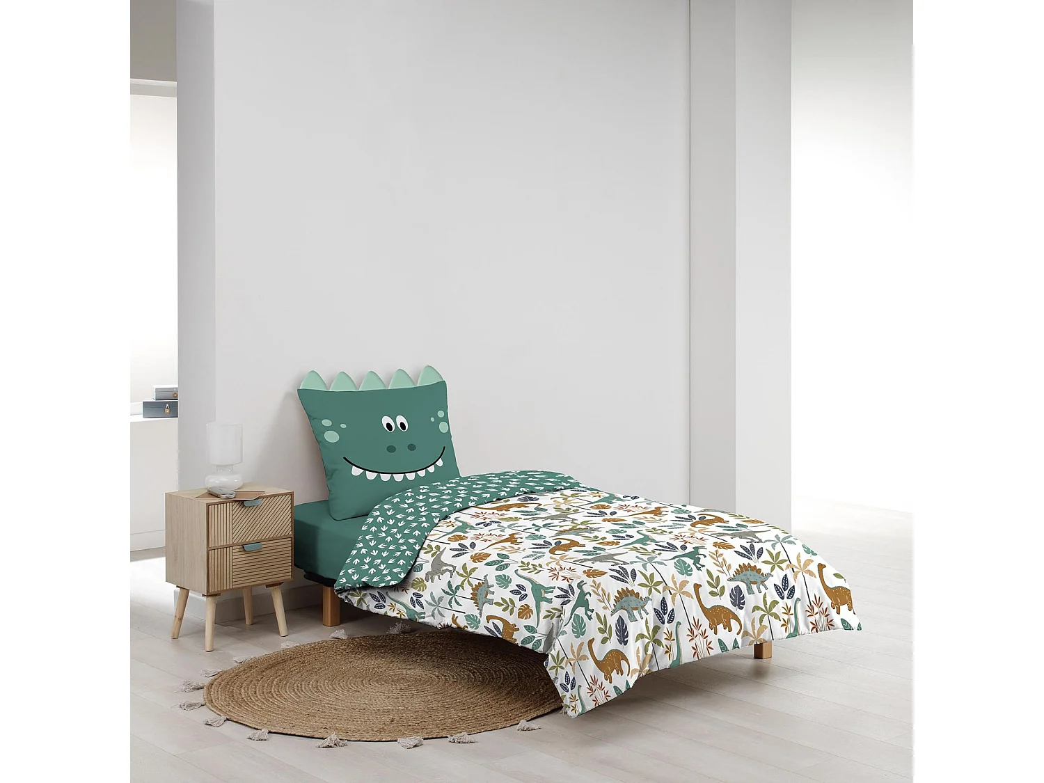 Parure de lit enfant réversible 140x200 coton Douceur d'Intérieur Dina