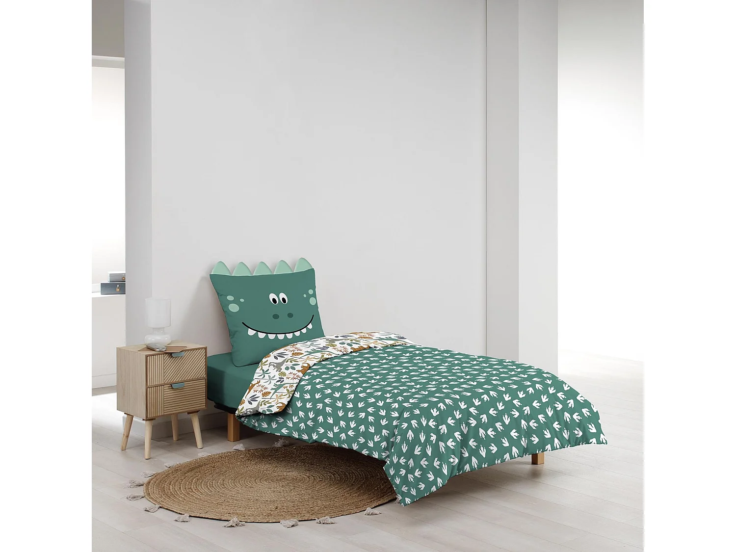 Parure de lit enfant réversible 140x200 coton Douceur d'Intérieur Dina