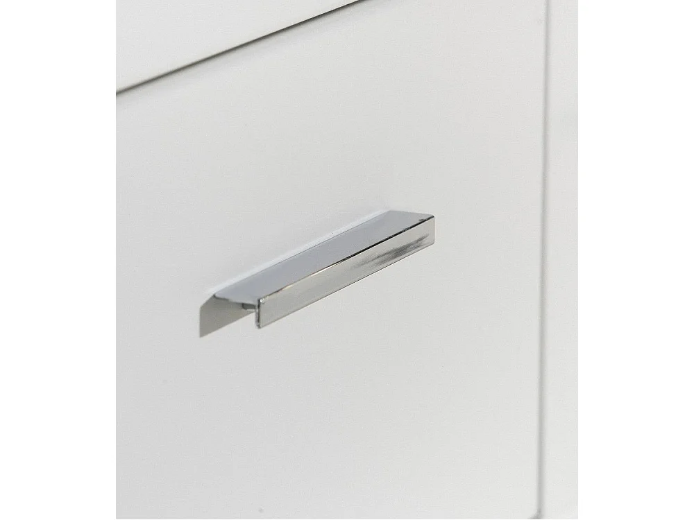 Aparador alto para salón-comedor de 153,6x101x41,4 cm con 2 puertas en color blanco Snow