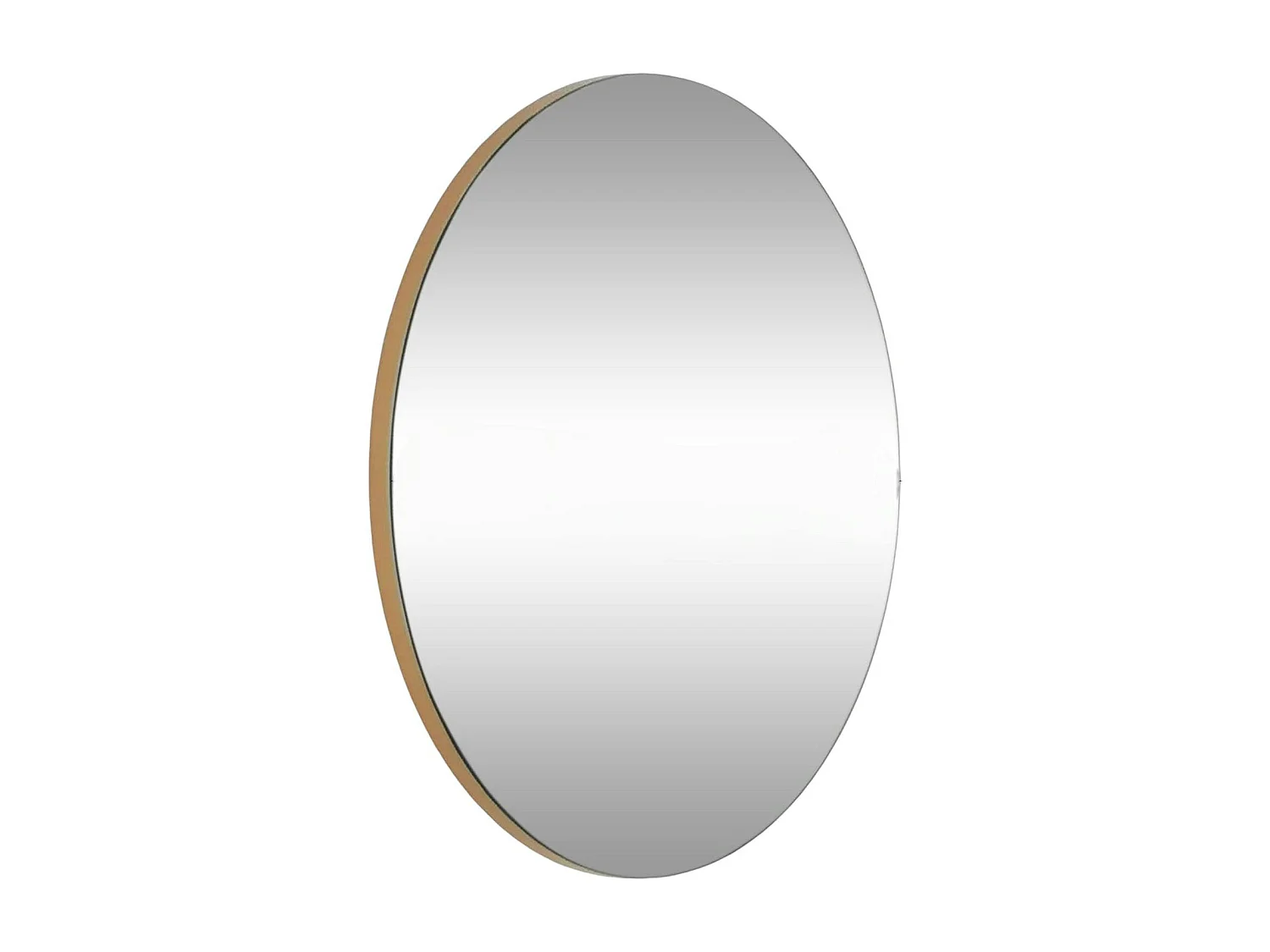 Miroir rond moderne avec bordure dorée Ø90 cm CODY