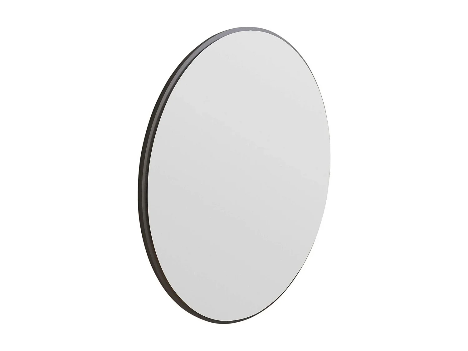 Miroir rond moderne avec fin cadre noirØ60 cm CODY