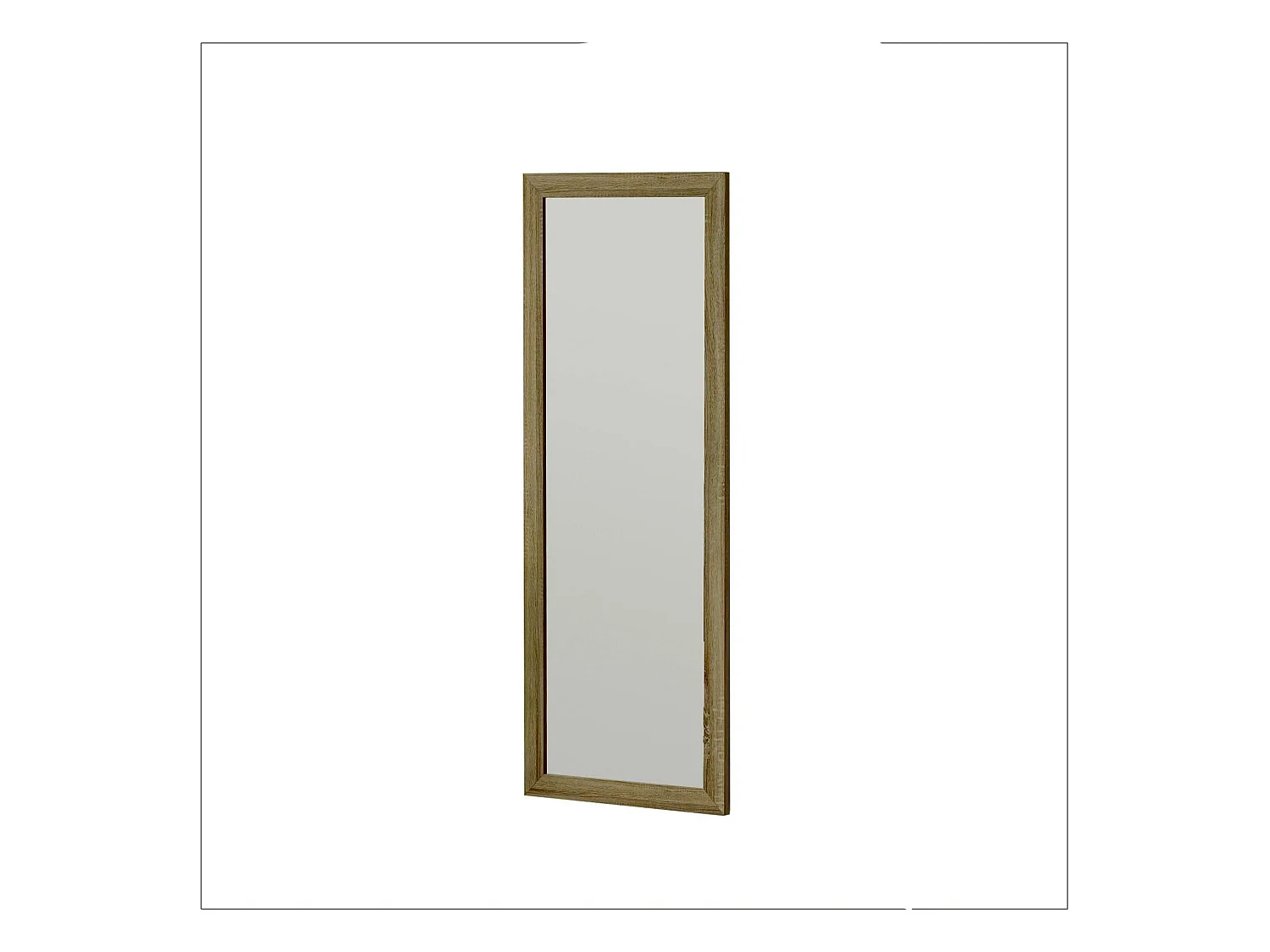 Miroir rectangulaire mural avec cadre effet bois 105 cm CODY