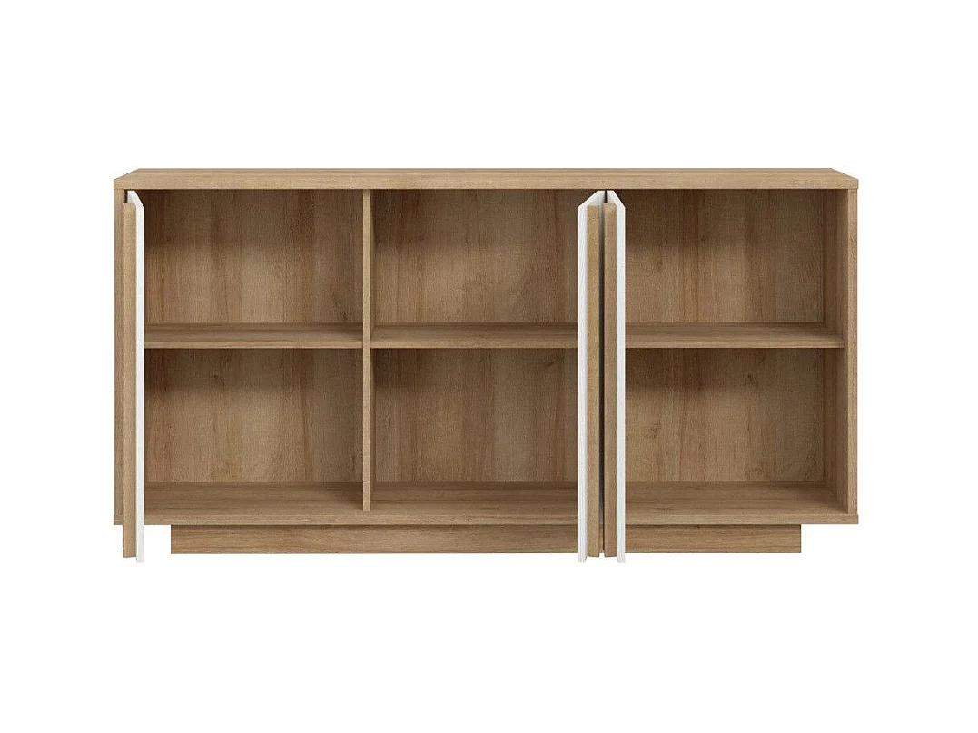 Aparador de salón-comedor de 87x169,2x42 cm con 3 puertas y 6 espacios color blanco Sigrid