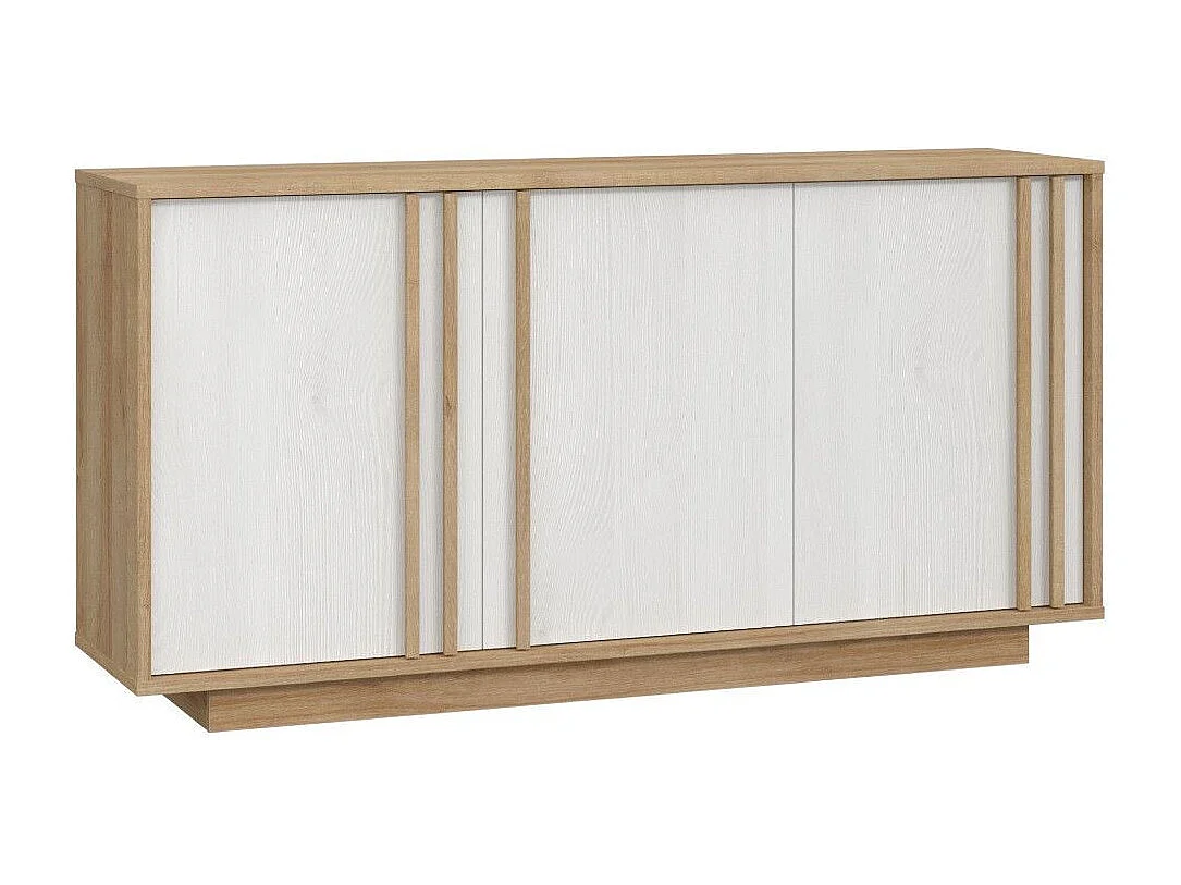 Aparador de salón-comedor de 87x169,2x42 cm con 3 puertas y 6 espacios color blanco Sigrid