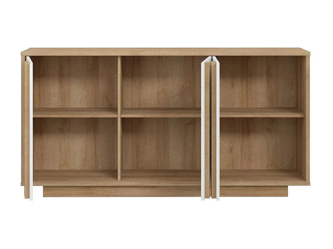 Aparador de salón-comedor de 87x169,2x42 cm con 3 puertas y 6 espacios color blanco Sigrid