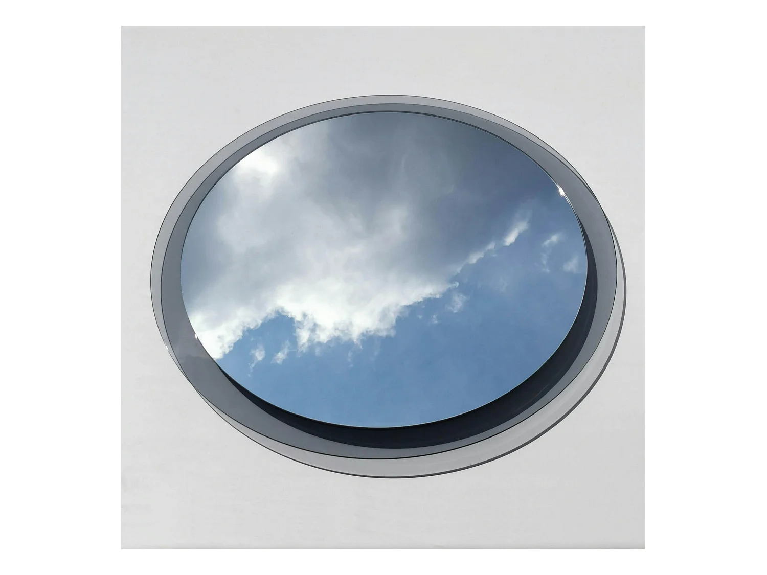 Miroir rond moderne cadre verre fumé Ø65 cm CODY