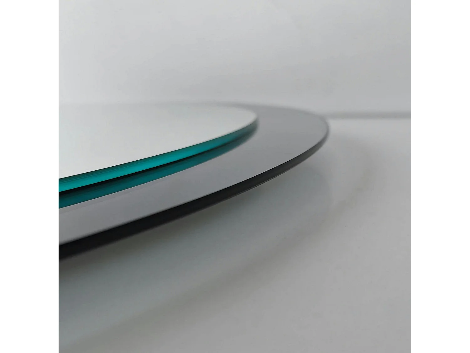 Miroir rond moderne cadre verre fumé Ø65 cm CODY