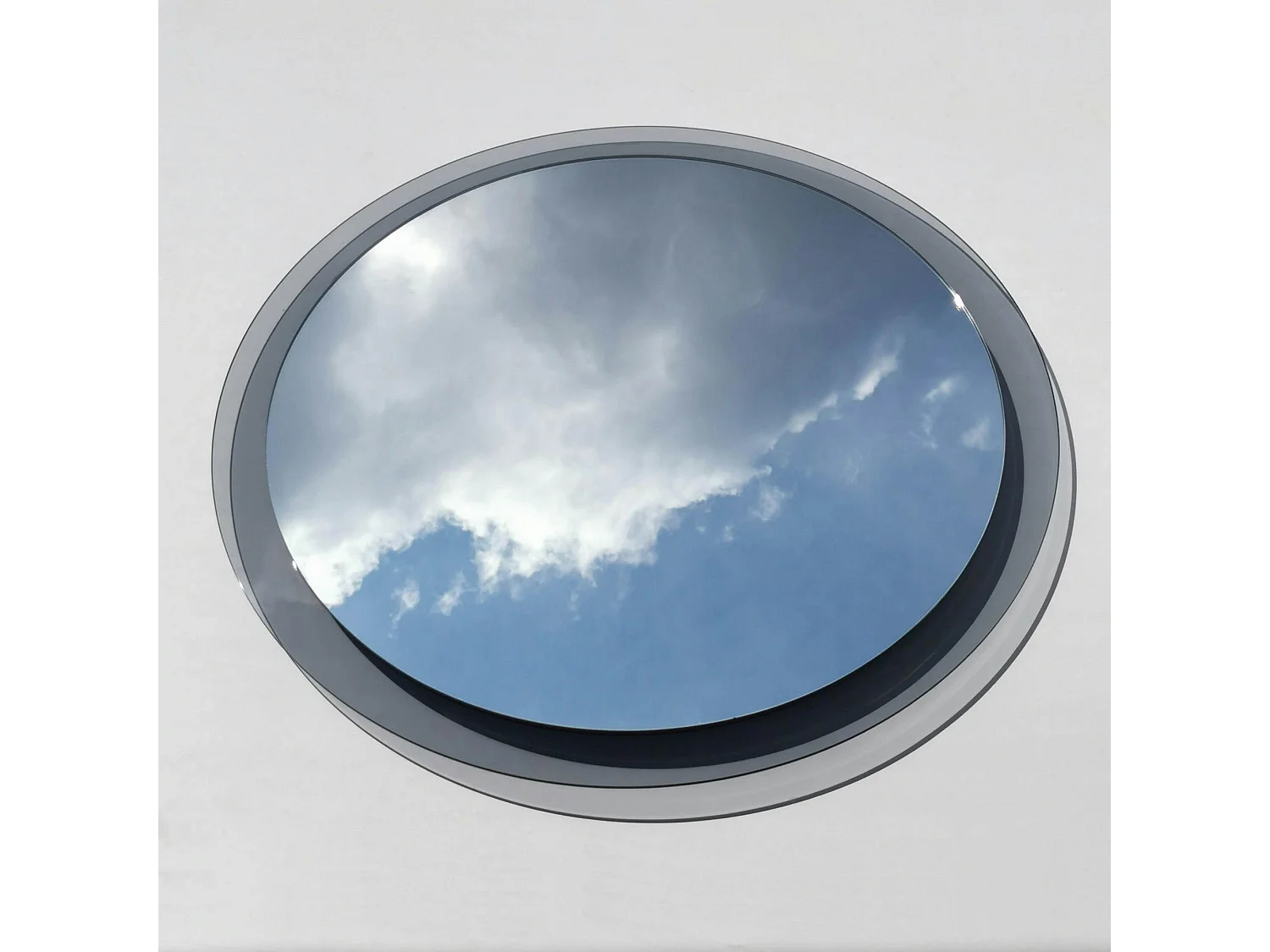Miroir rond moderne cadre verre fumé Ø65 cm CODY