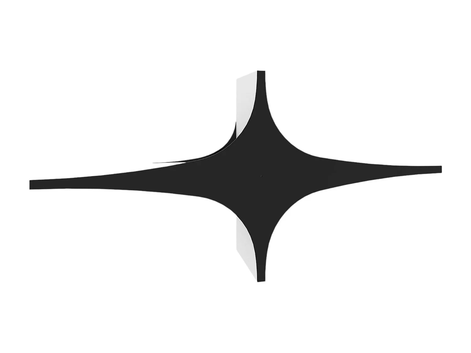 Étagère murale design noir & blanc - étoile stylisée MARFA