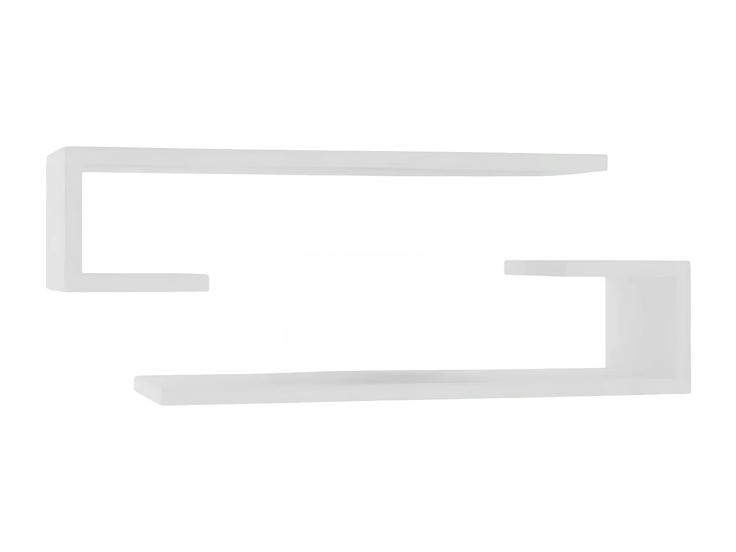 Étagère murale blanche avec retour (lot de 2) MARFA