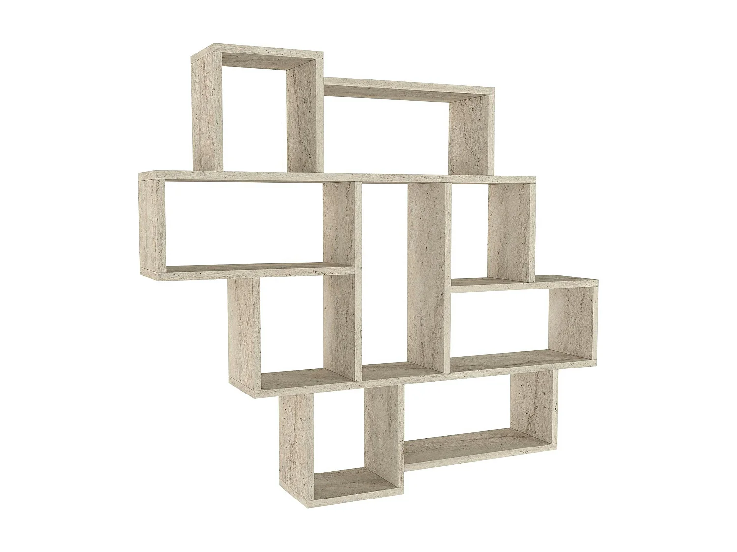 Etagère murale design 9 niches effet travertin MARFA