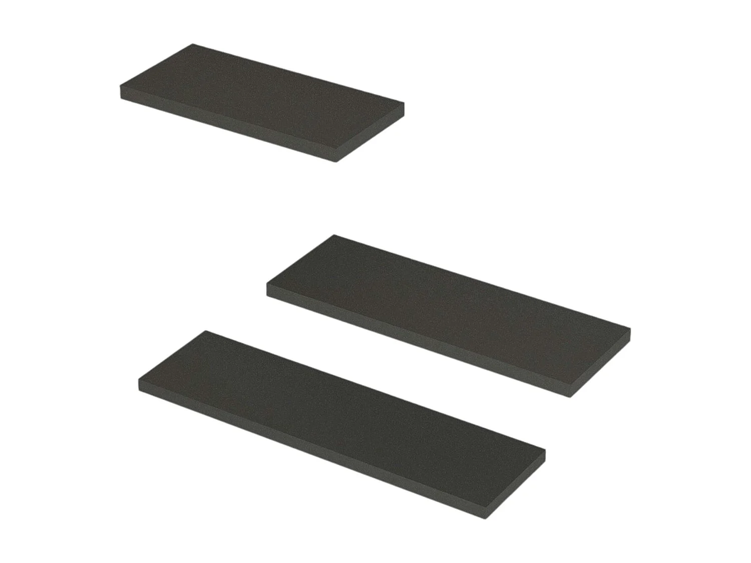 Etagère murale moderne gris foncé (lot de 3) MARFA