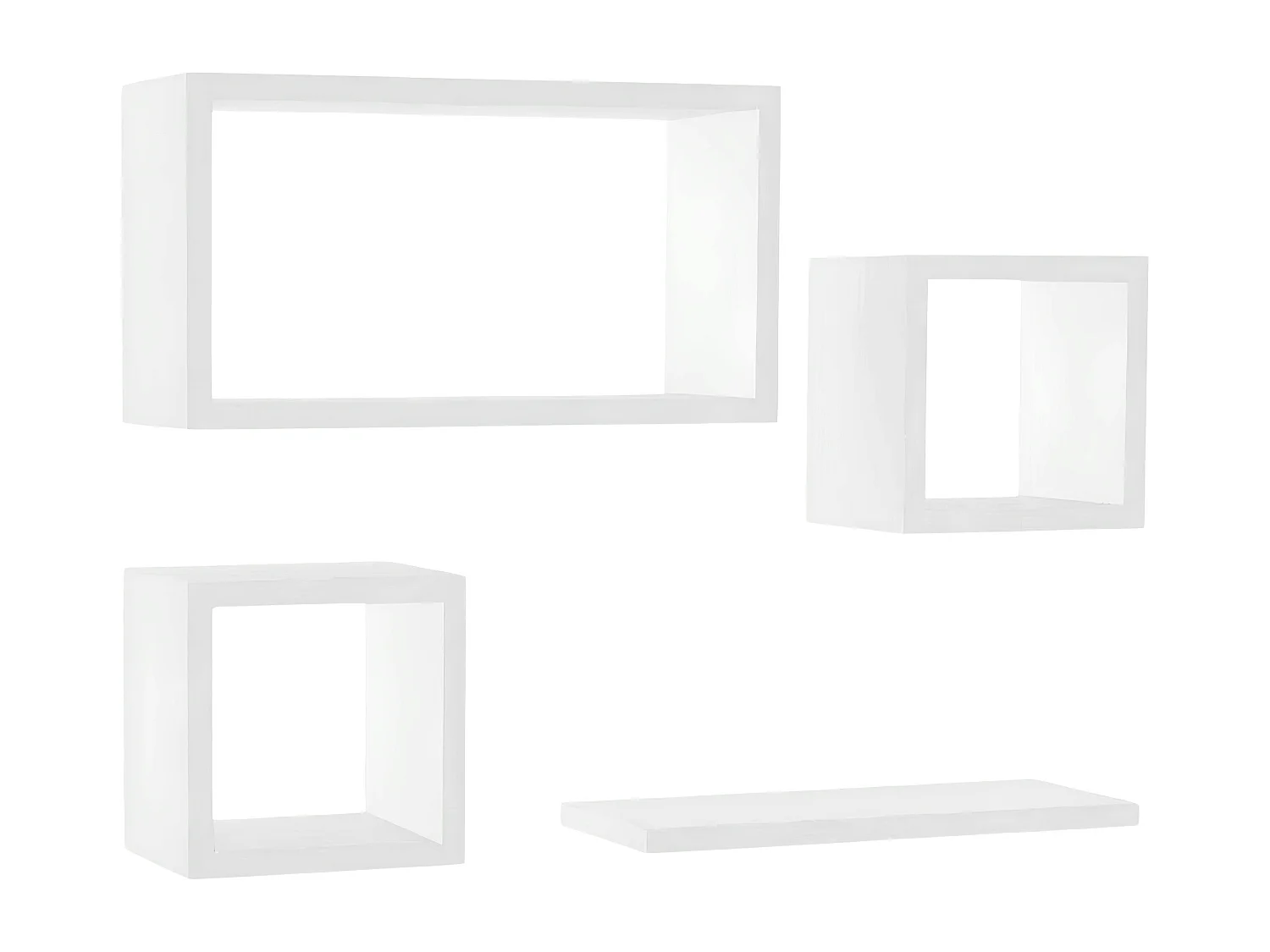 Etagère murale modulable blanche moderne (lot de 4) MARFA