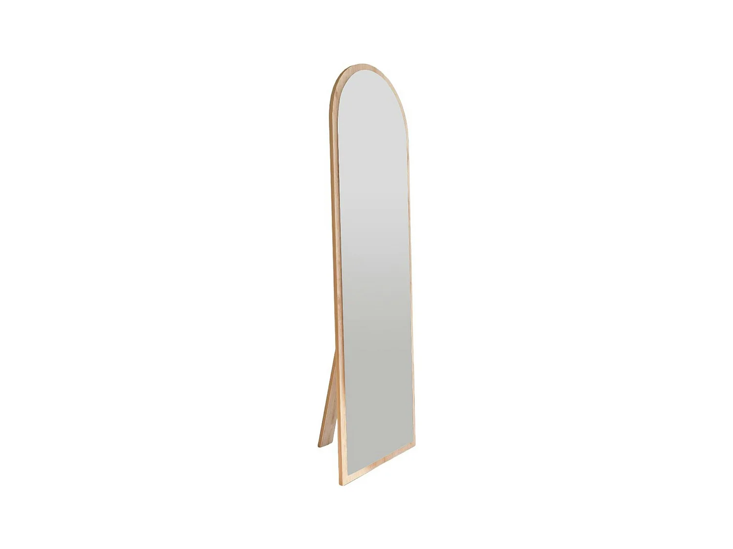 Miroir plein pied moderne ovale effet bois clair, 160 cm CODY
