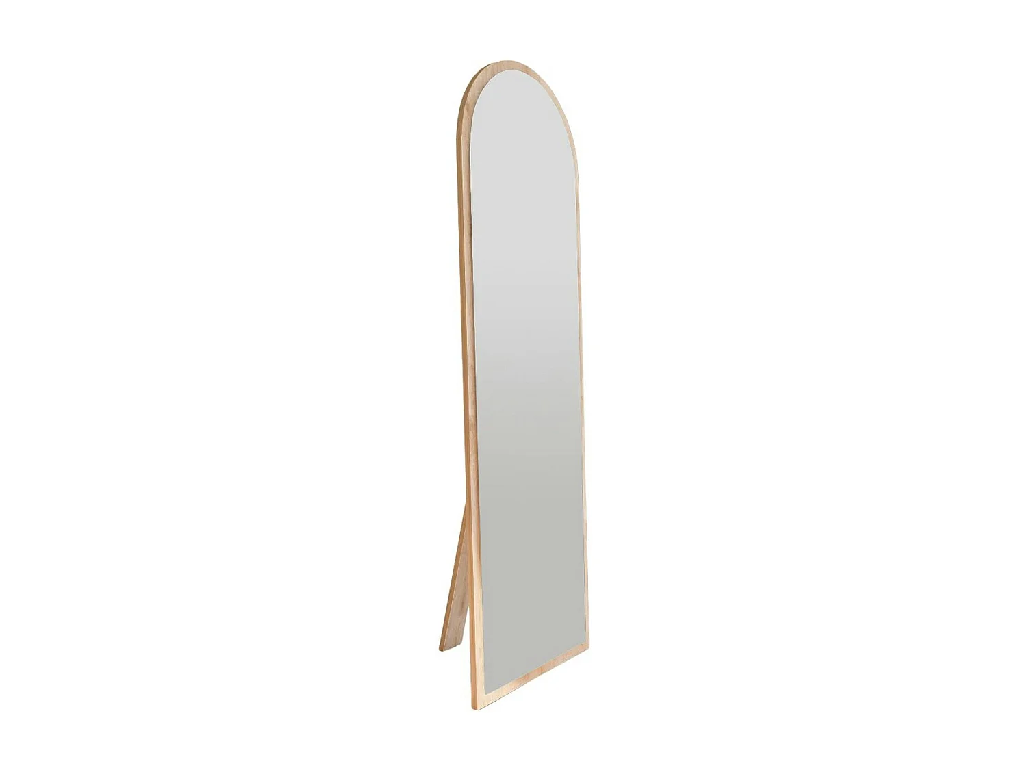Miroir plein pied moderne ovale effet bois clair, 160 cm CODY