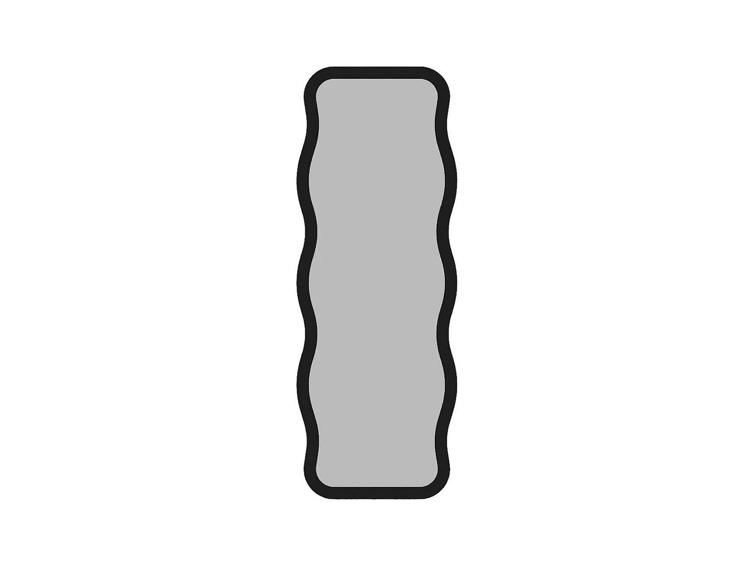 Miroir plein pied noir motif vague, style tendance 160 cm CODY