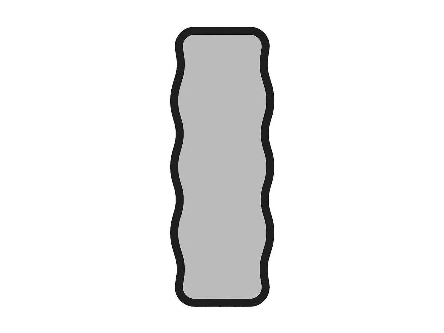 Miroir plein pied noir motif vague, style tendance 160 cm CODY