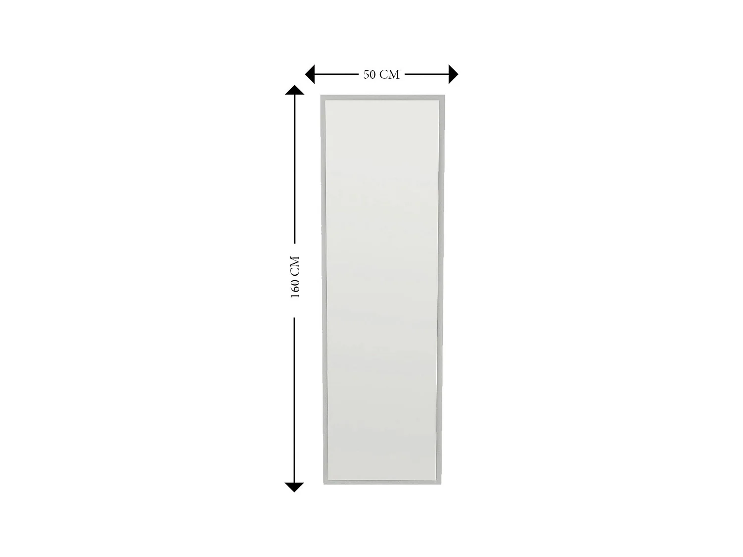 Grand miroir blanc plein pied 160 cm style moderne CODY