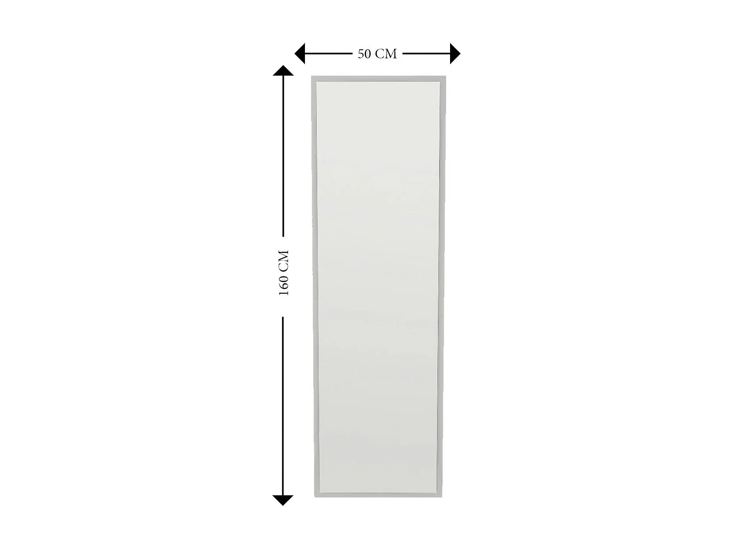 Grand miroir blanc plein pied 160 cm style moderne CODY