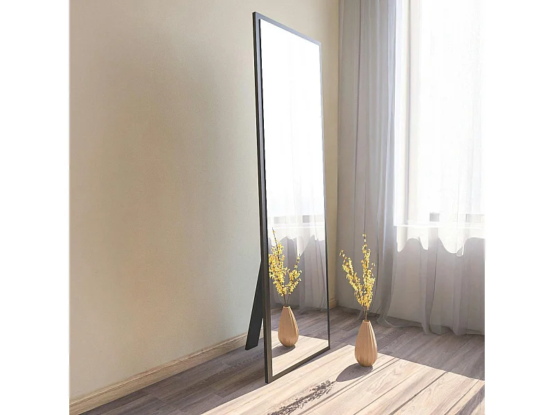 Grand miroir plein pied noir style moderne 160 cm CODY