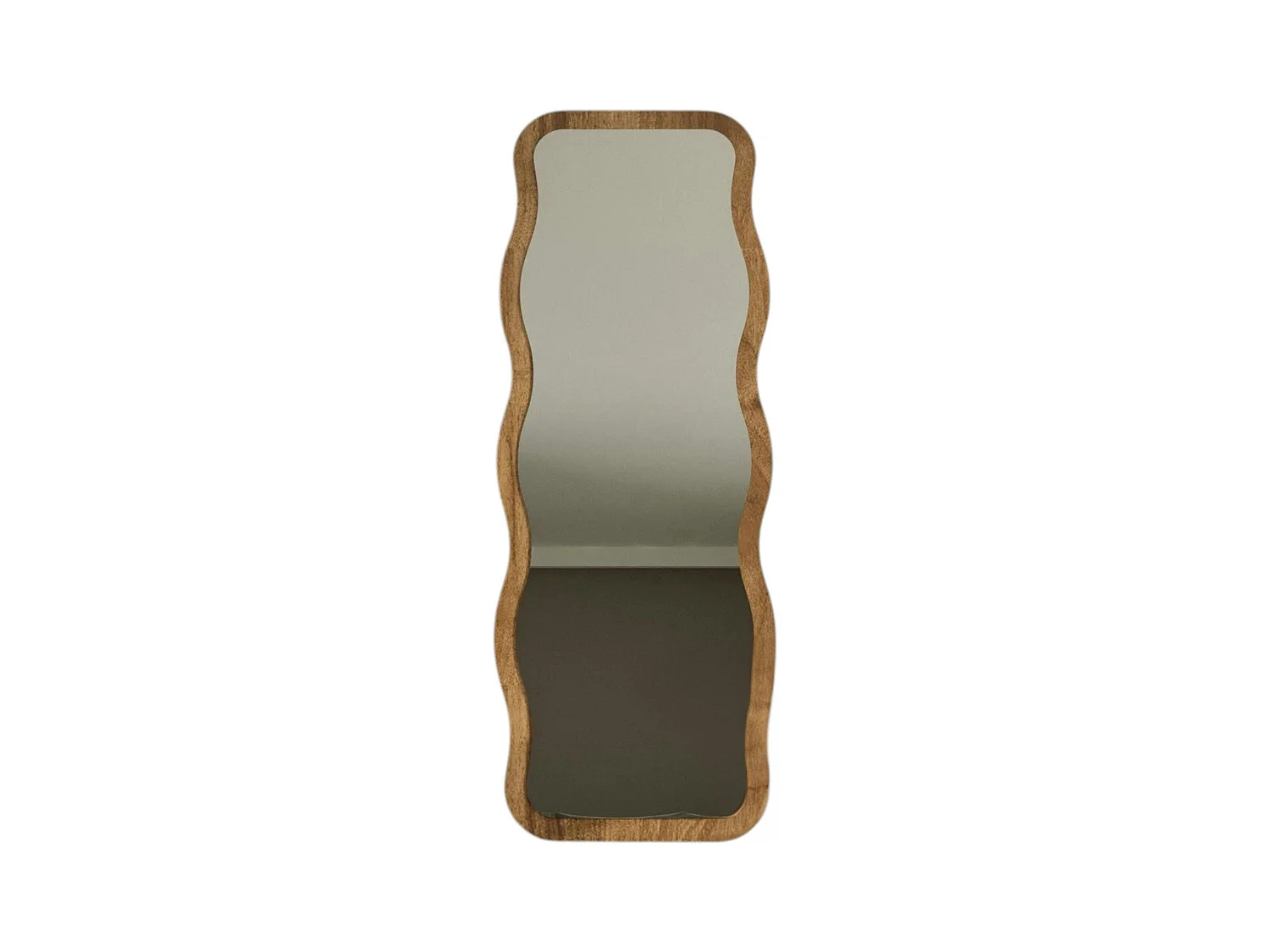 Miroir plein pied tendance effet bois noyer, vague 160 cm CODY