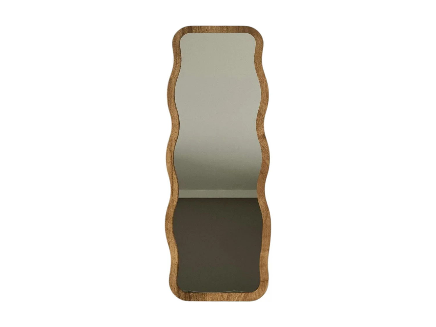 Miroir plein pied tendance effet bois noyer, vague 160 cm CODY