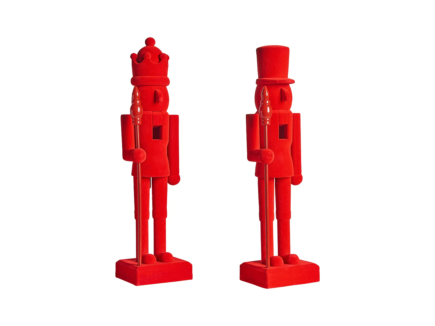 Lot de 2 figurines FLATEY Casse-noisette 40 cm Rouge