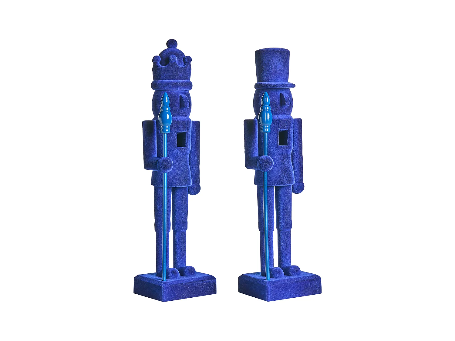 Lot de 2 figurines FLATEY Casse-noisette 40 cm Bleu