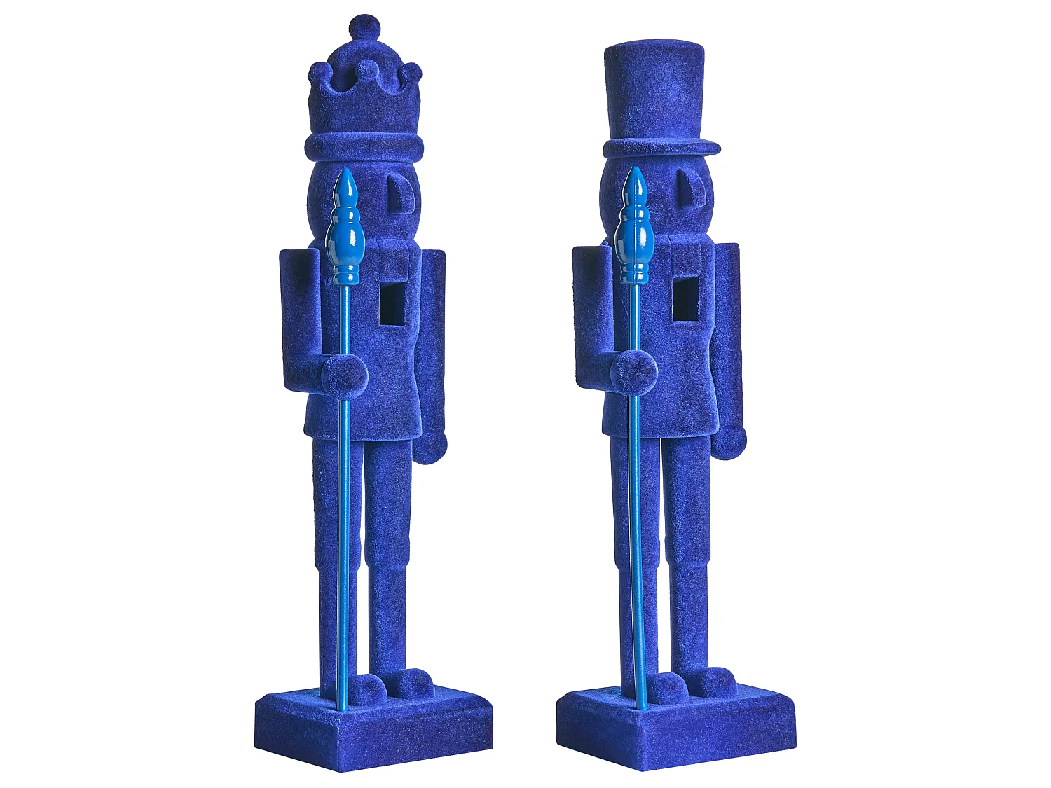 Set of 2 Figurines FLATEY Nutcracker 40 cm Blue