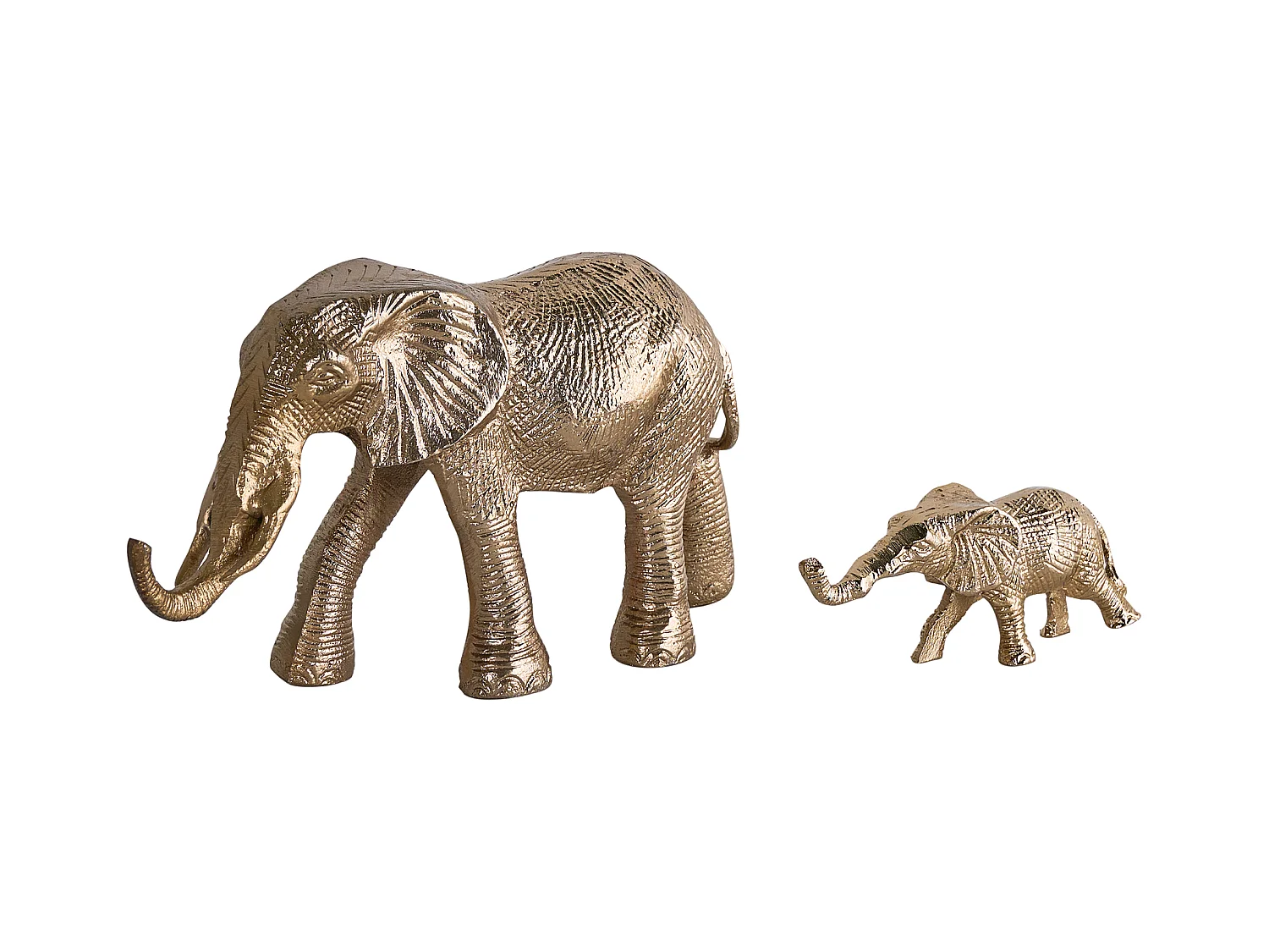 Lot de 2 figurines Éléphant SEDLARI Métal Doré