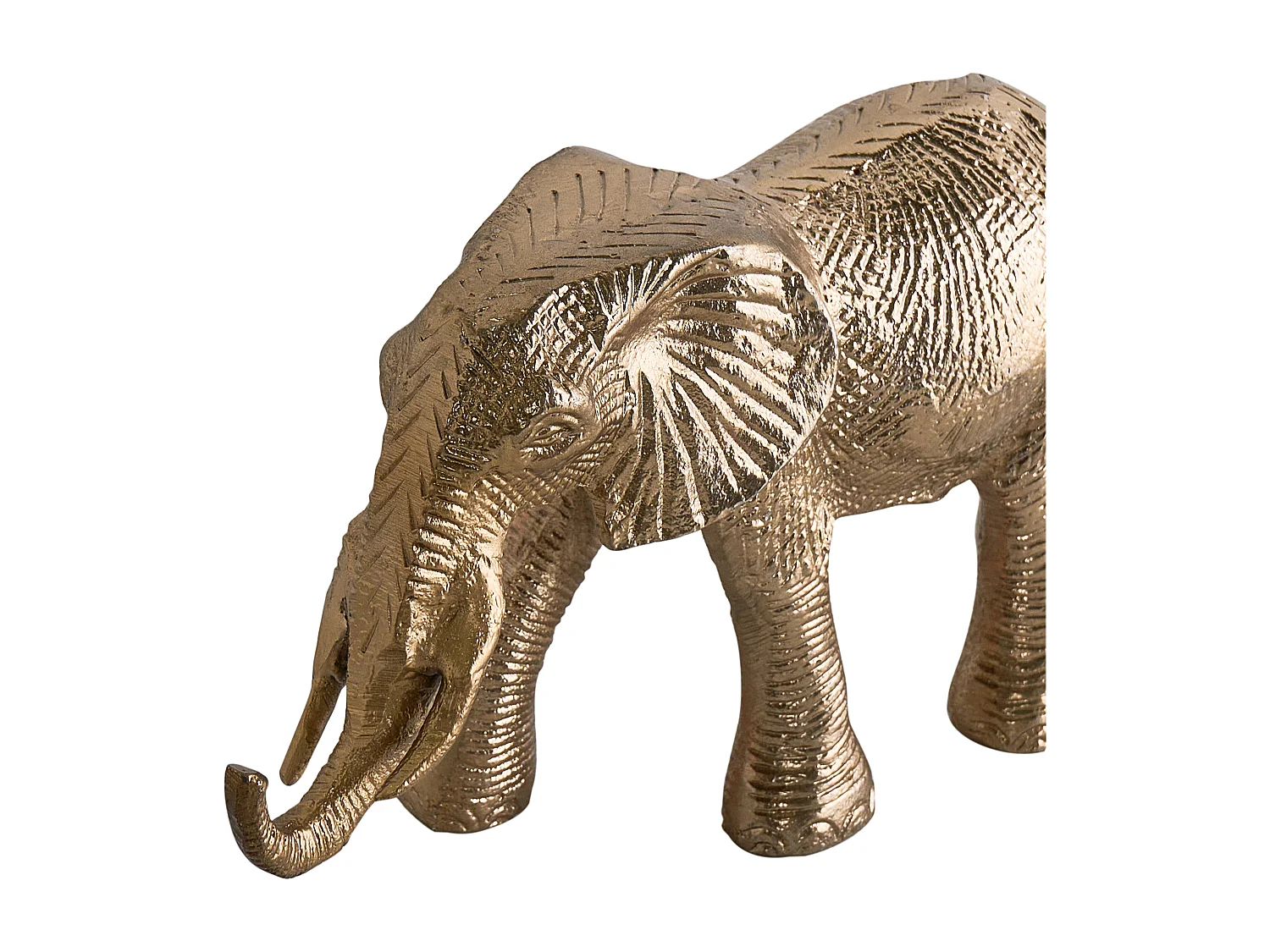 Lot de 2 figurines Éléphant SEDLARI Métal Doré