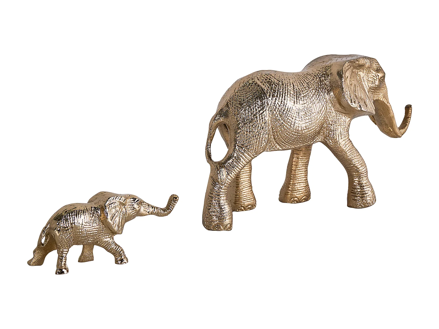 Lot de 2 figurines Éléphant SEDLARI Métal Doré