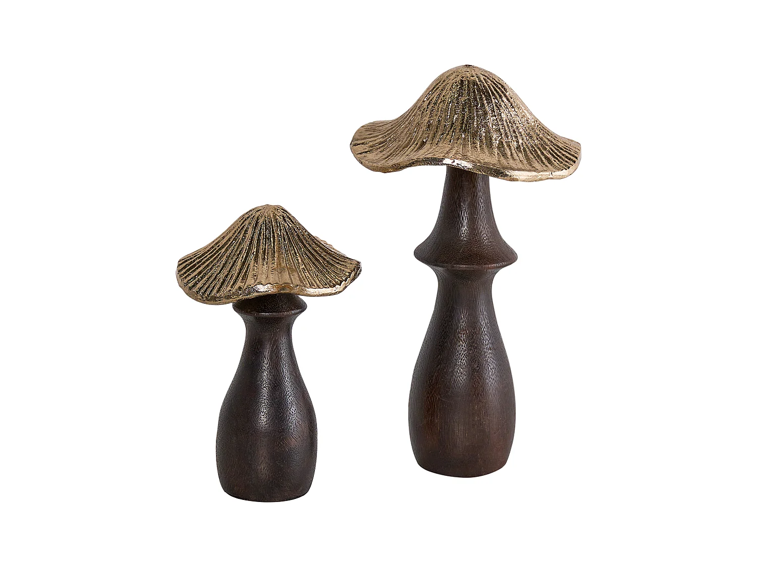 Lot de 2 figurines Champignon DUBLJANI Noir/doré