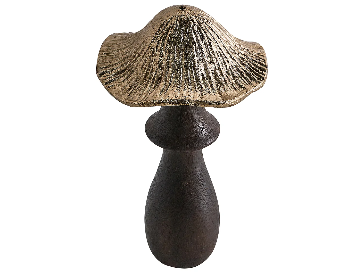 Set of 2 Figurines Mushroom DUBLJANI Black/ Gold