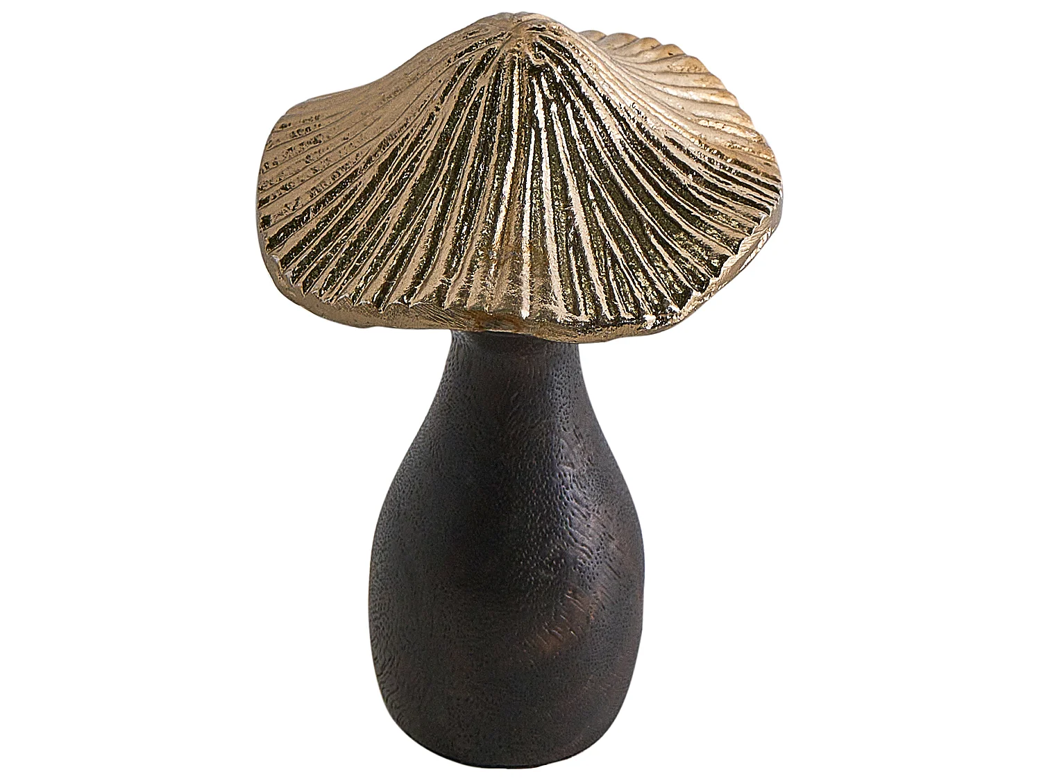 Set of 2 Figurines Mushroom DUBLJANI Black/ Gold