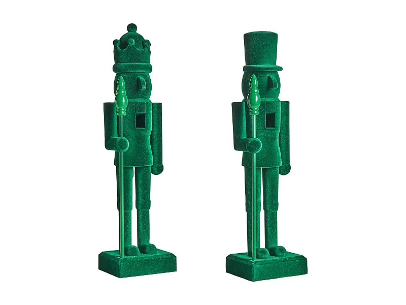 Lot de 2 figurines FLATEY Casse-noisette 40 cm Vert
