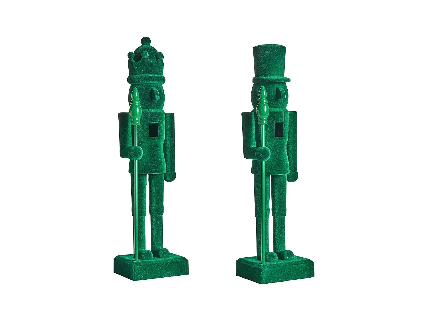Lot de 2 figurines FLATEY Casse-noisette 40 cm Vert