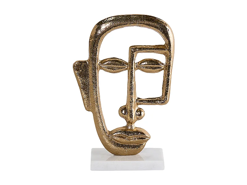 Accessoire Décoratif Visage MOSKO Métal Doré