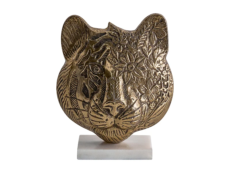 Accessoire Décoratif Tigre BROVA Métal Doré