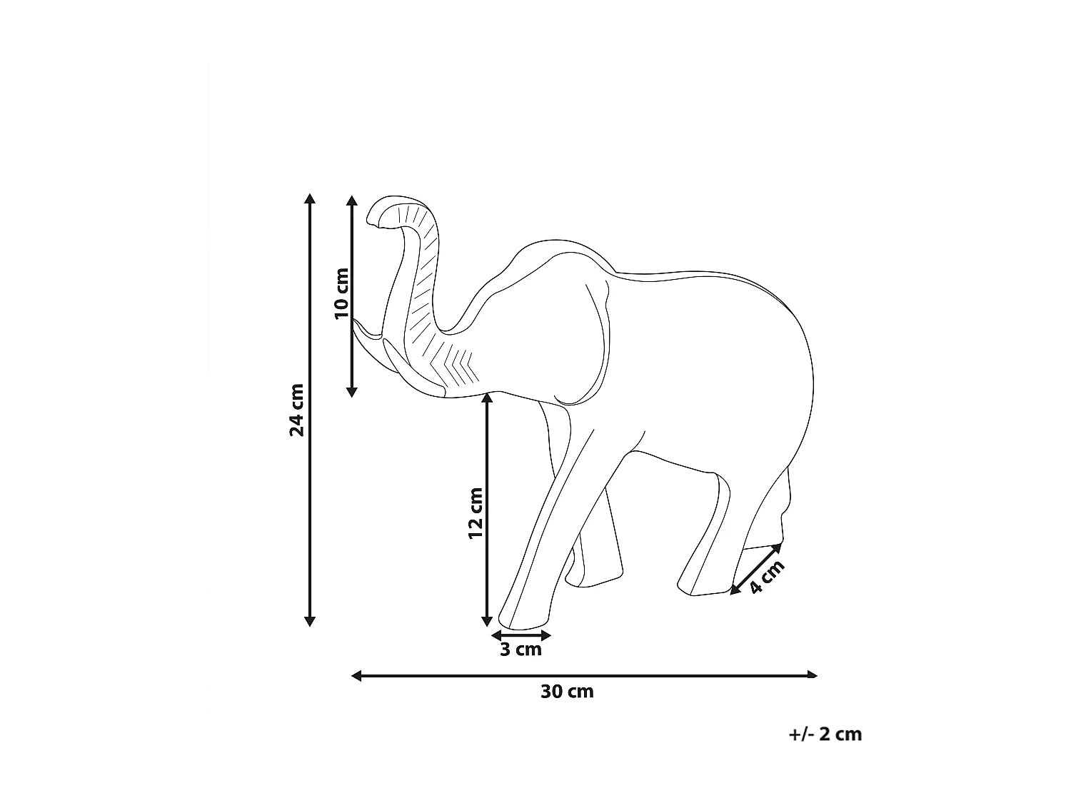 Accessoire Décoratif Éléphant MIOGOST Métal Argenté