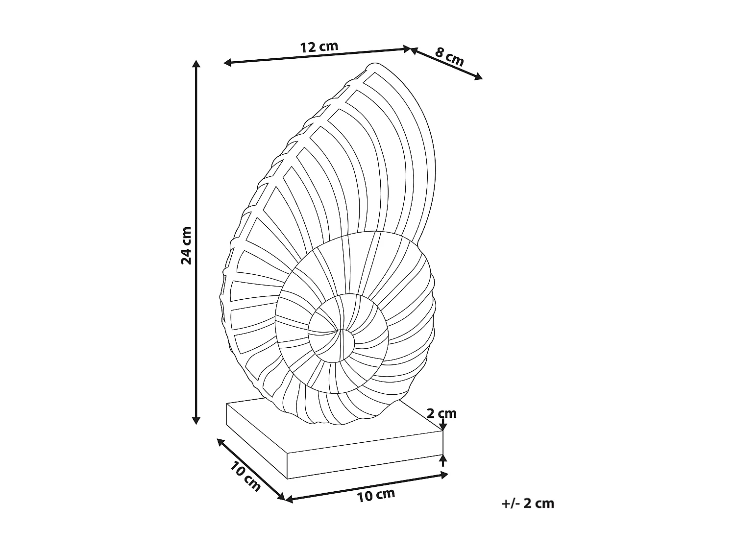 Accessoire Décoratif Coquillage TULJE Métal Doré
