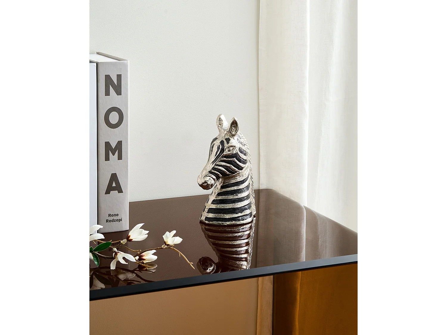 Accessoire Décoratif Zèbre ZAGORA Métal Noir/argenté