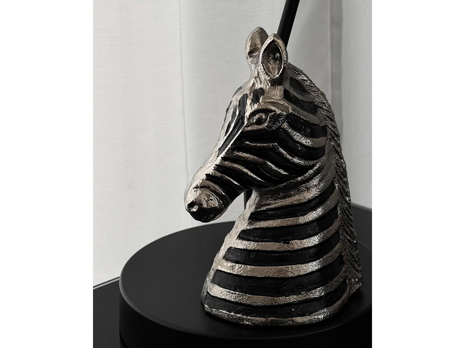Accessoire Décoratif Zèbre ZAGORA Métal Noir/argenté