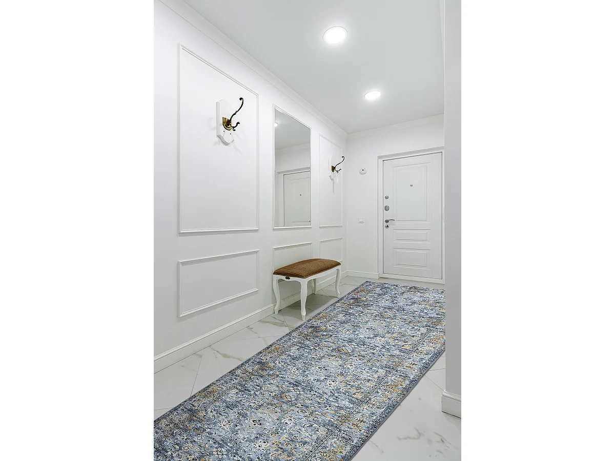 CHODNIK podgumowany DO PRANIA LOTUS NOMAD 29671 Ornament szary 80cm 80x200 cm