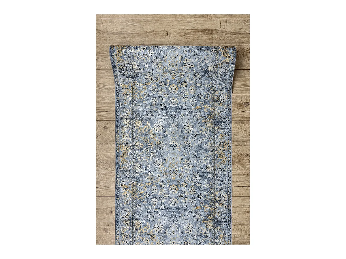 Läufer Antirutsch LOTUS NOMAD 29671 Ornament grau ZUM WASCHEN 120x170 cm