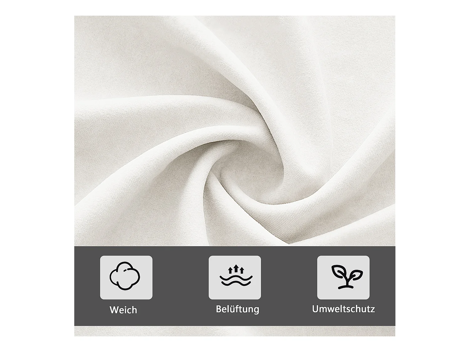 Letto 140x200 con base LED, letto matrimoniale con rete a doghe e box letto, velluto, bianco