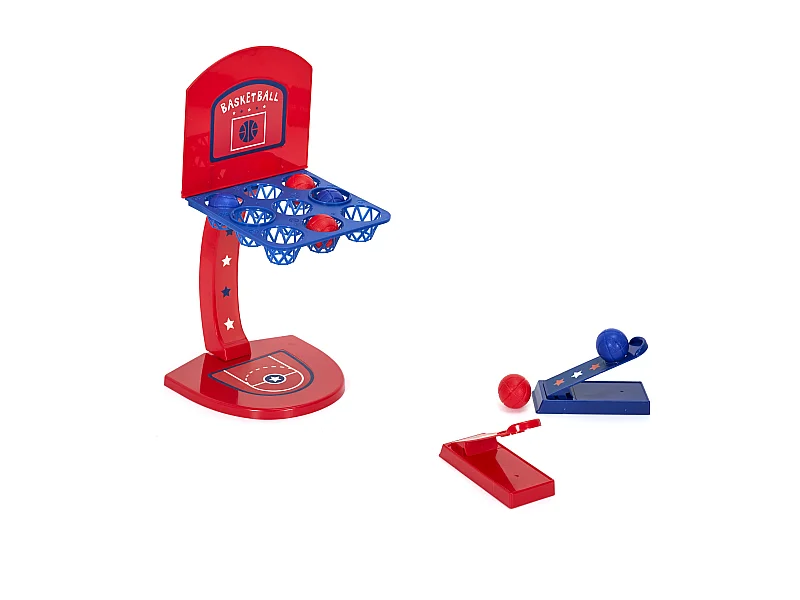 Jeu De Basket De Bureau Avec Lanceurs Rouge, Noir